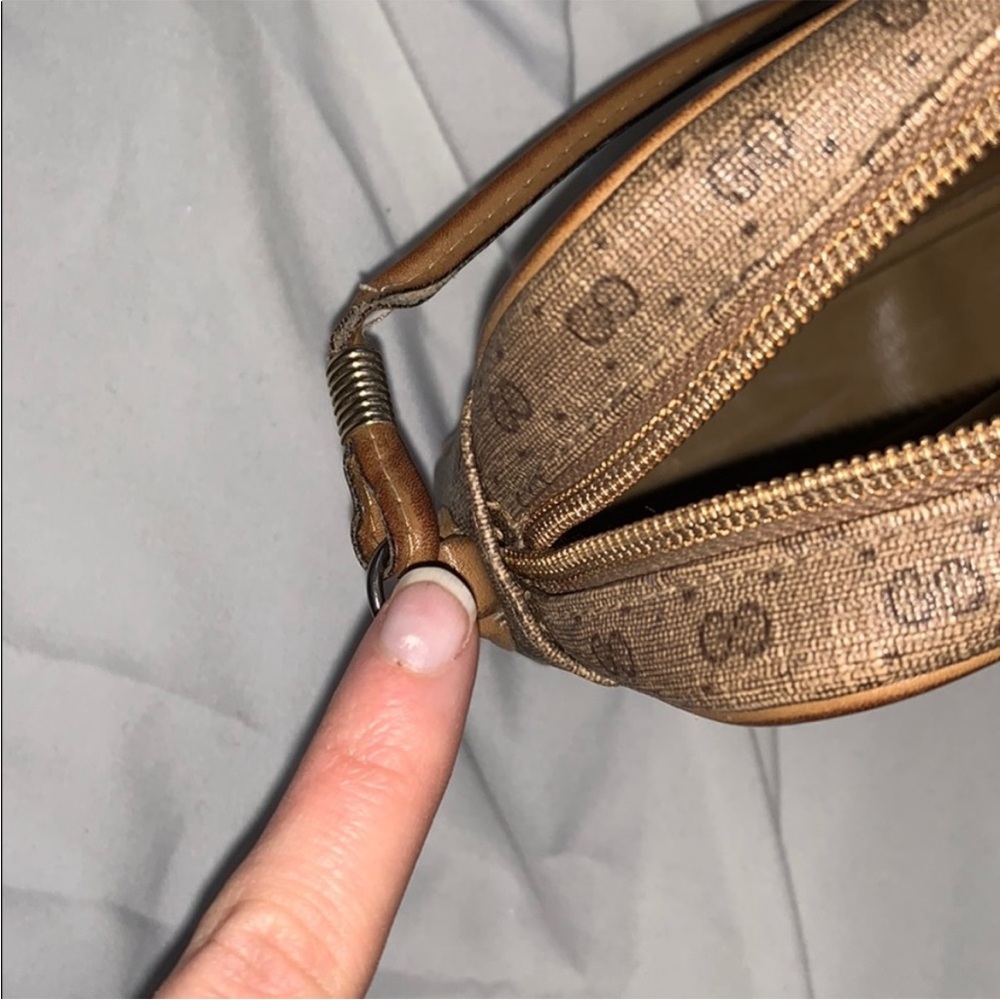 Gucci Purse 70’s Mini GG Monogram Shoulder Bag Crossbody Tan Authentic Vintage - Picture 8 of 17
